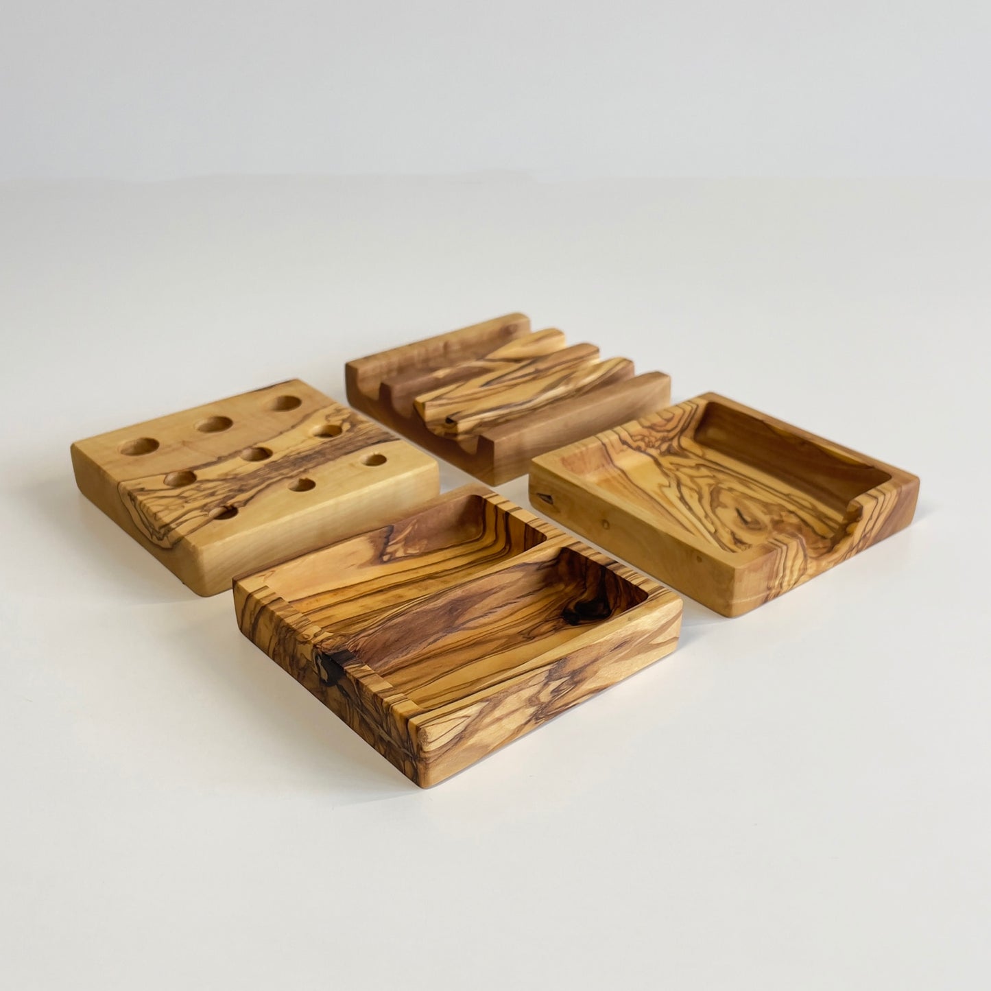 Personalized Handmade Olive Wood Desk Organizer - Office Supplies - Desk Decor - Wood Desk Accessories - Office Organizator - Gift For Him