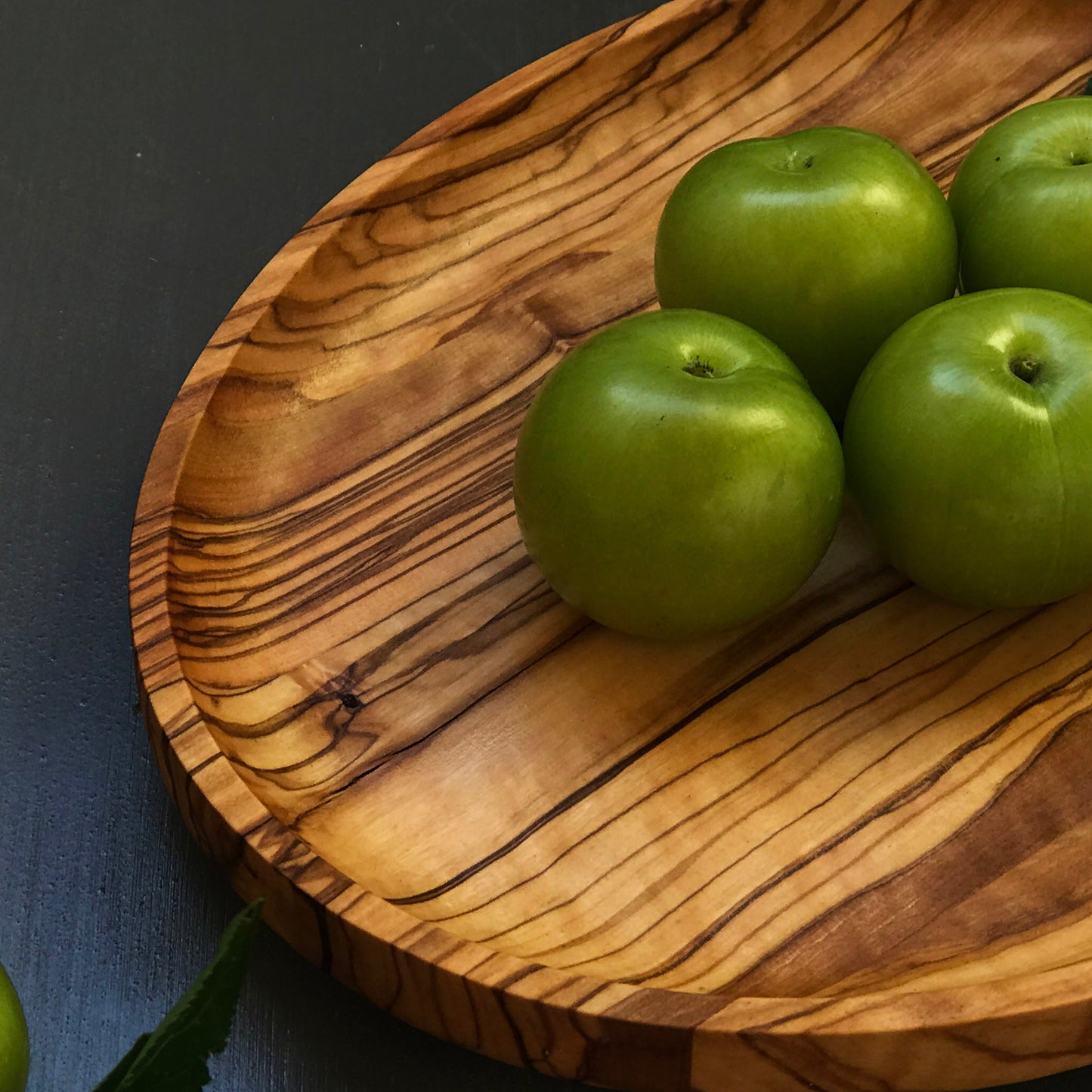 Zeytin Ağacından Eliptik Tabaklar, Meyve ve Sebzeler İçin Ahşap Servis Tabakları, Oval Atıştırmalık Tabakları