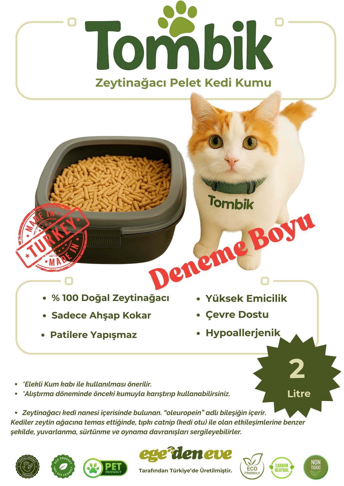 Olive Wood Pellet Cat Litter – Natural, Sustainable, and Hypoallergenic