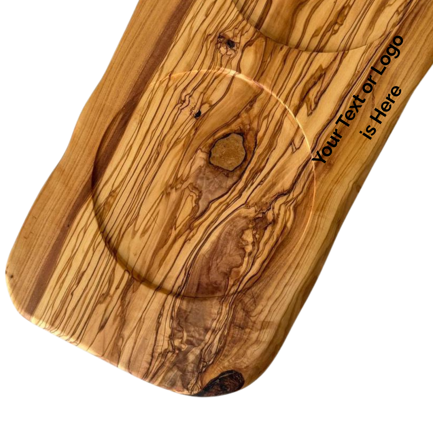 Olive Wood Cat Feeder Stand