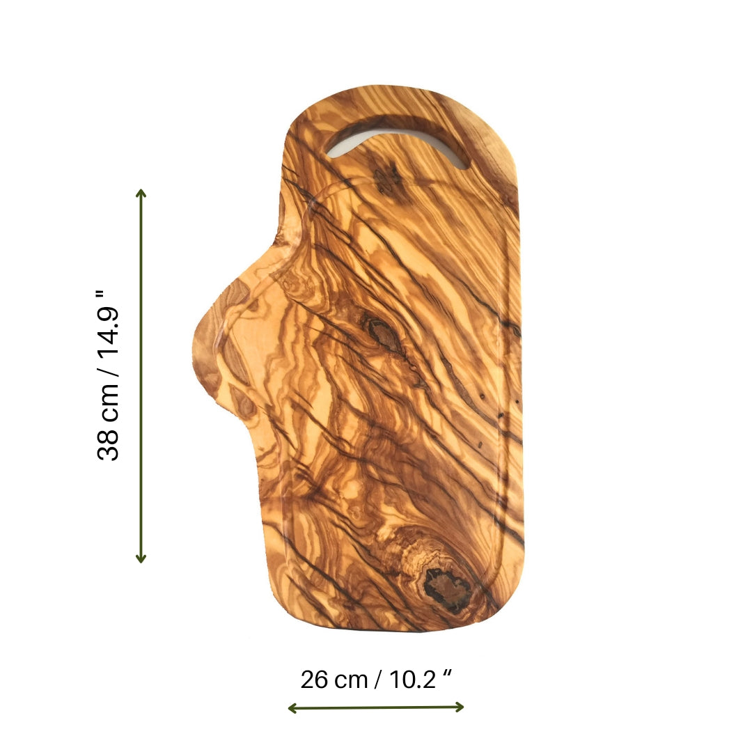 El Yapımı Zeytin Ağacı Kesme Tahtası, Rustik ve Dayanıklı Biftek Tahtası, Organik Mutfak Temel Malzemesi, Afrodit Biftek Tahtası