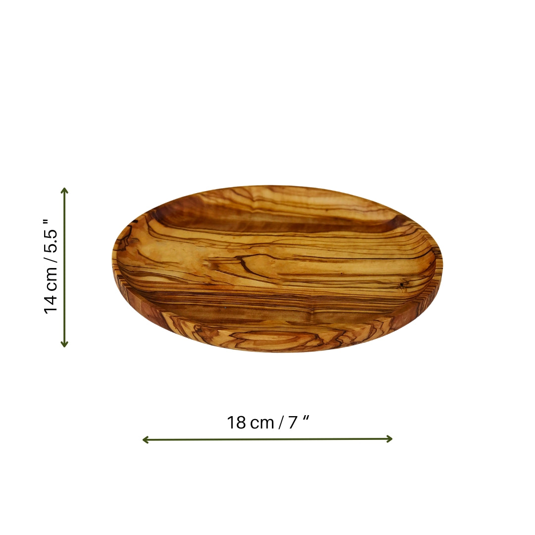 Zeytin Ağacından Eliptik Tabaklar, Meyve ve Sebzeler İçin Ahşap Servis Tabakları, Oval Atıştırmalık Tabakları