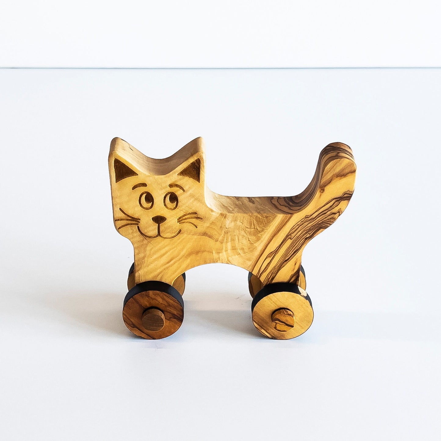 Wooden Montessori Toys for Kids, Olive Wood Natural Eco-friendly Baby Toys, Wood Push Toys for 1st Birthday, Baby Shower Gifts for Toddlers
