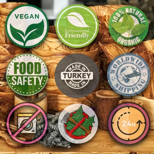 Kişiselleştirilmiş Zeytin Ahşap Baharat Kasesi Seti, Tuzluk, Kaşıklı Şekerlik, Orijinal Tuzluk