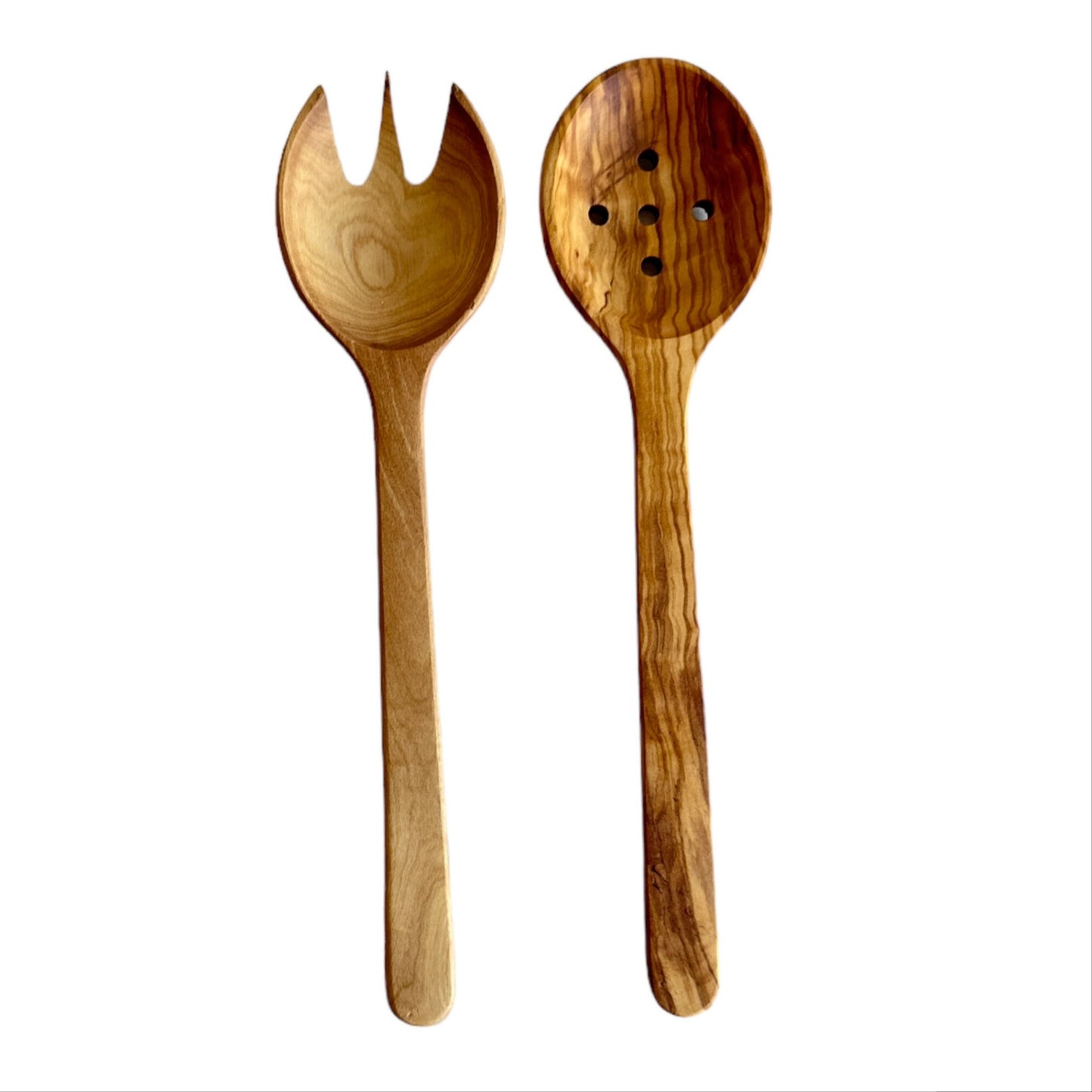 Functional and Elegant Spoon Set, Olive Wood Serving and Cooking Spoons