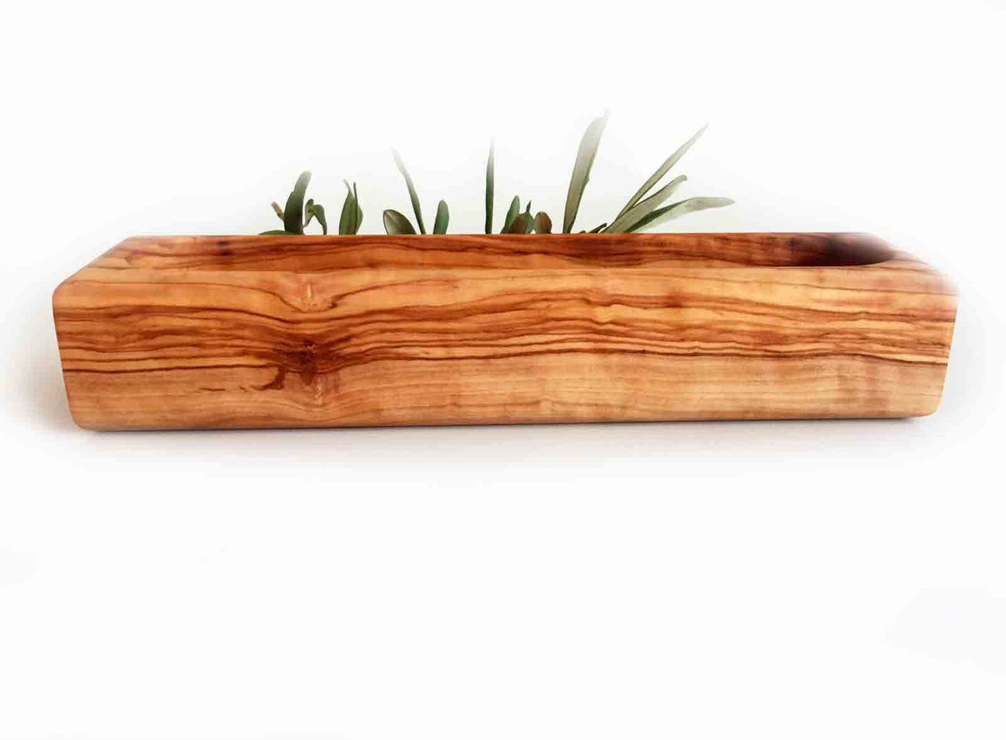 Olive Wood Olive Serving Dish – Handmade Natural Olive Bowl