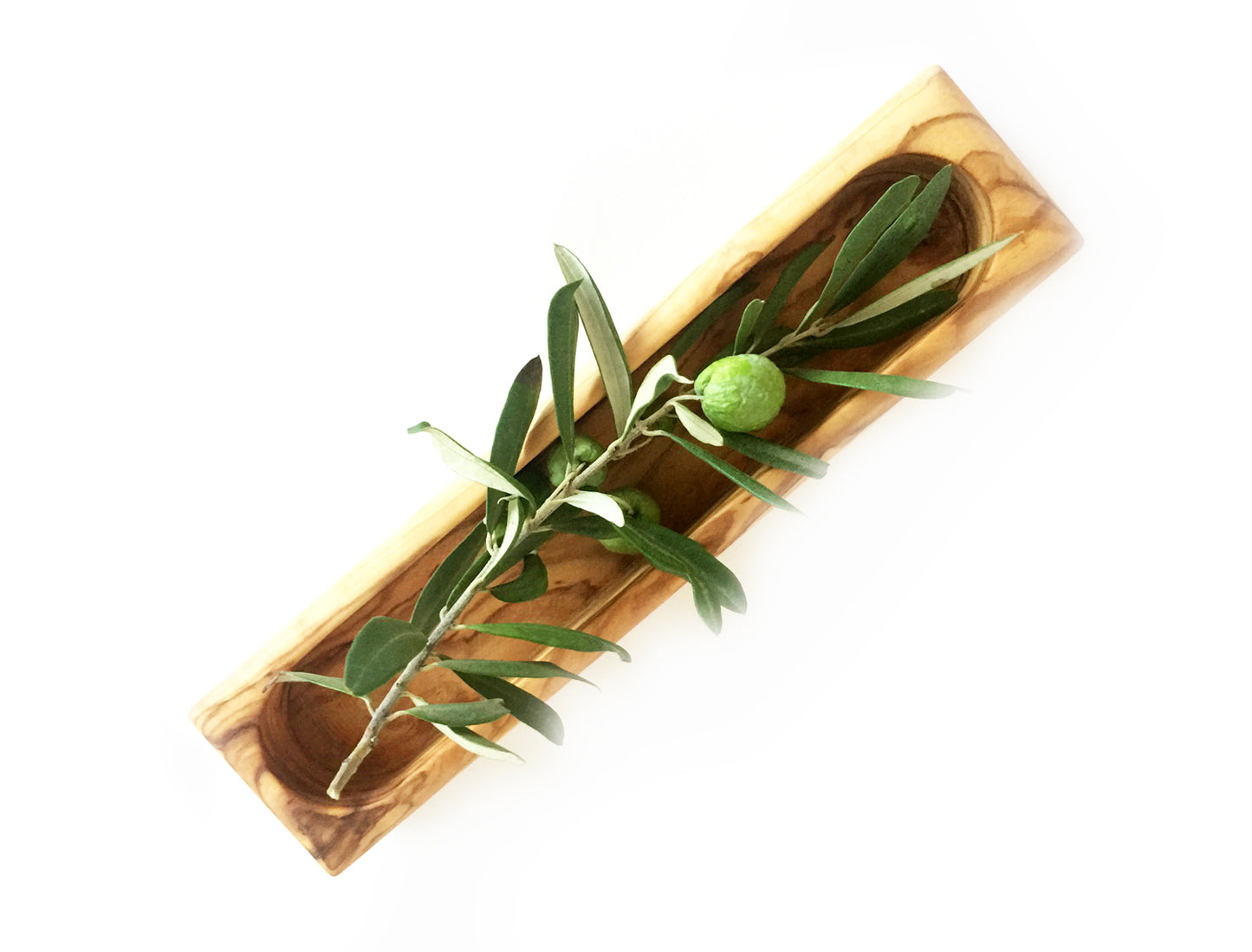 Olive Wood Olive Serving Dish – Handmade Natural Olive Bowl