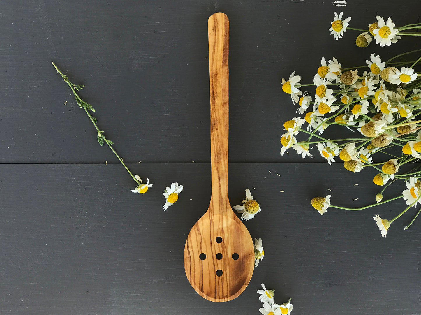 Functional and Elegant Spoon Set, Olive Wood Serving and Cooking Spoons