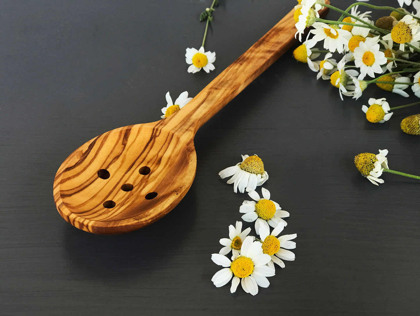 Functional and Elegant Spoon Set, Olive Wood Serving and Cooking Spoons