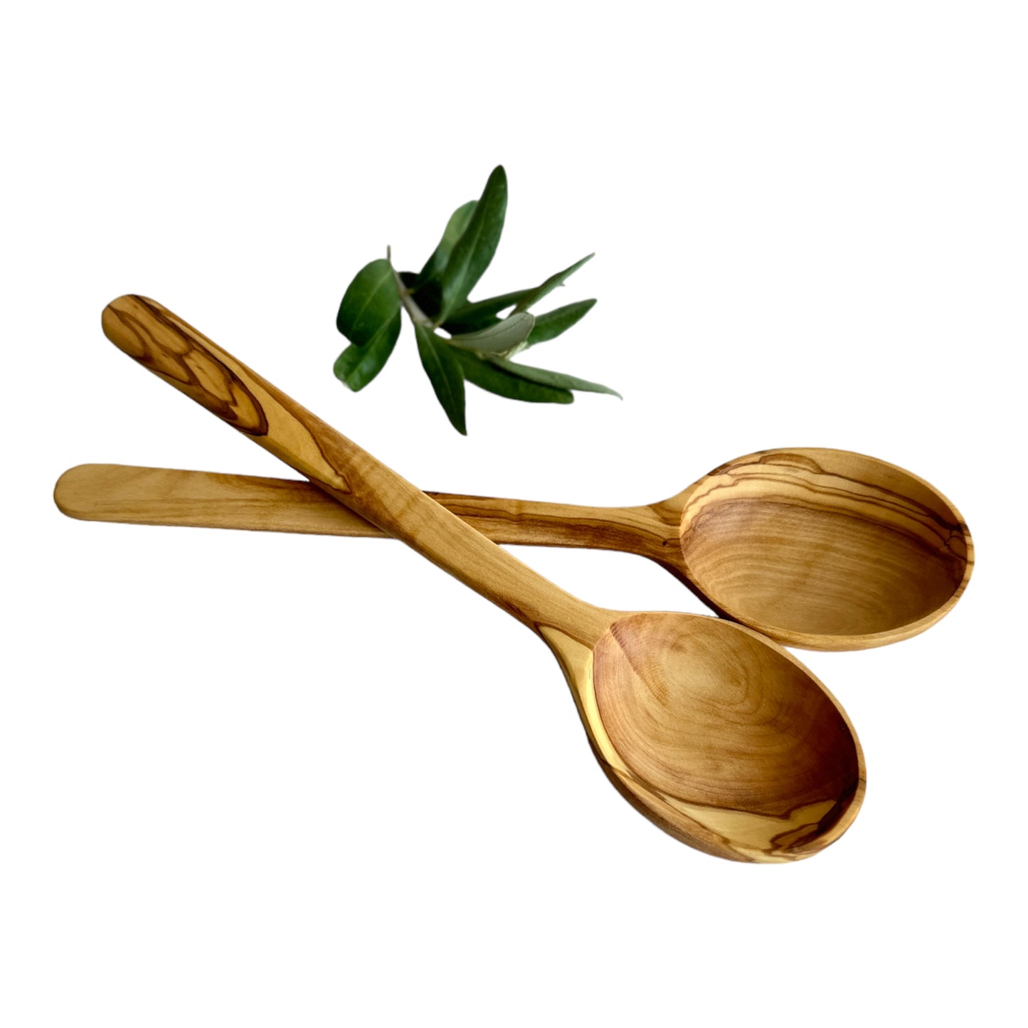 Functional and Elegant Spoon Set, Olive Wood Serving and Cooking Spoons