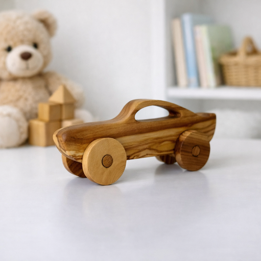 Olive Wood Toy Car, Wooden Toy Car, Chemical Free Toy, Wooden Toy, Organic Toy, Natural Toy Car, Environment friendly toys, healthy toys