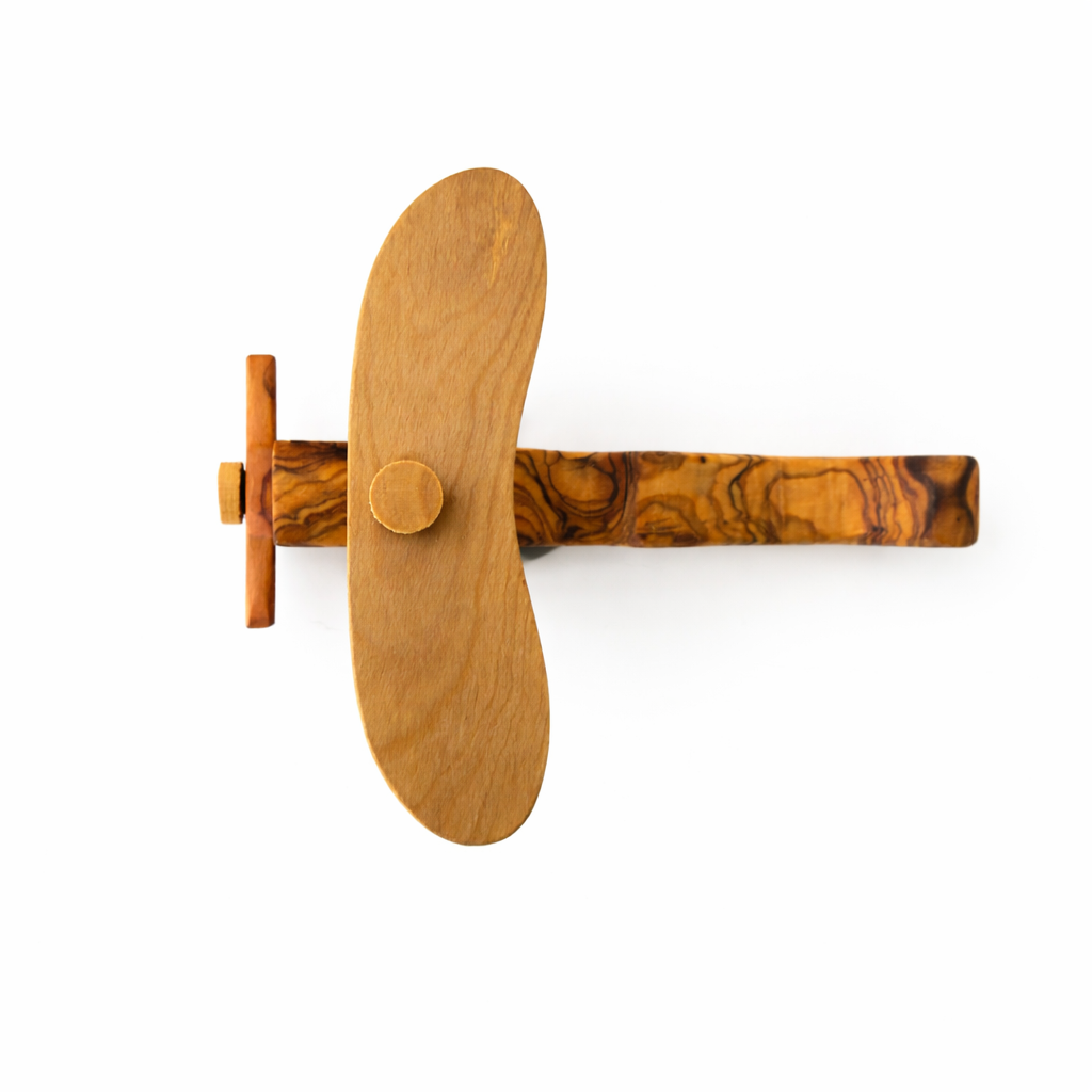 Olive Wood Toy Plane, Wooden Toy Plane, Enviroment Friendly Toy, Vegan Toy, Chemical Free Toy, Natural Wooden Toy, Safe Wooden Toys