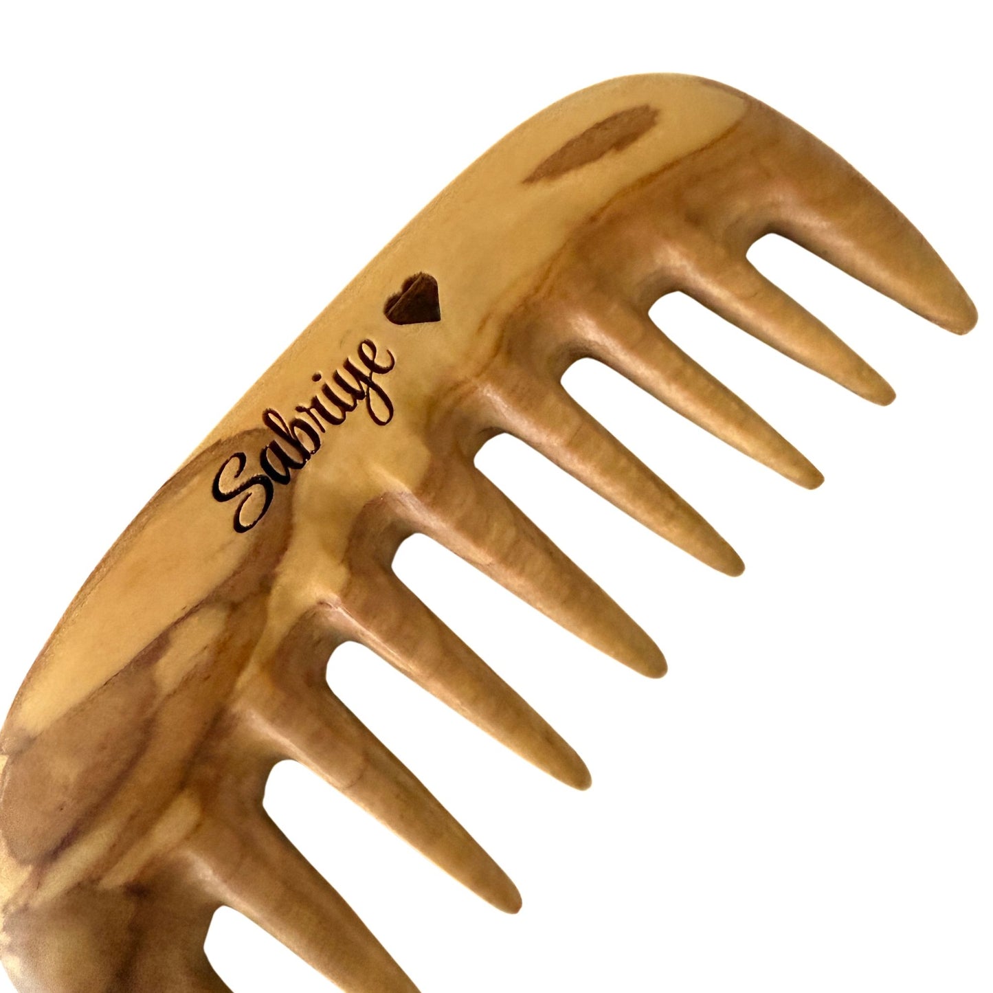 Olive Wood Wide-Tooth Comb – Special design, handmade wooden comb, Natural and Stylish