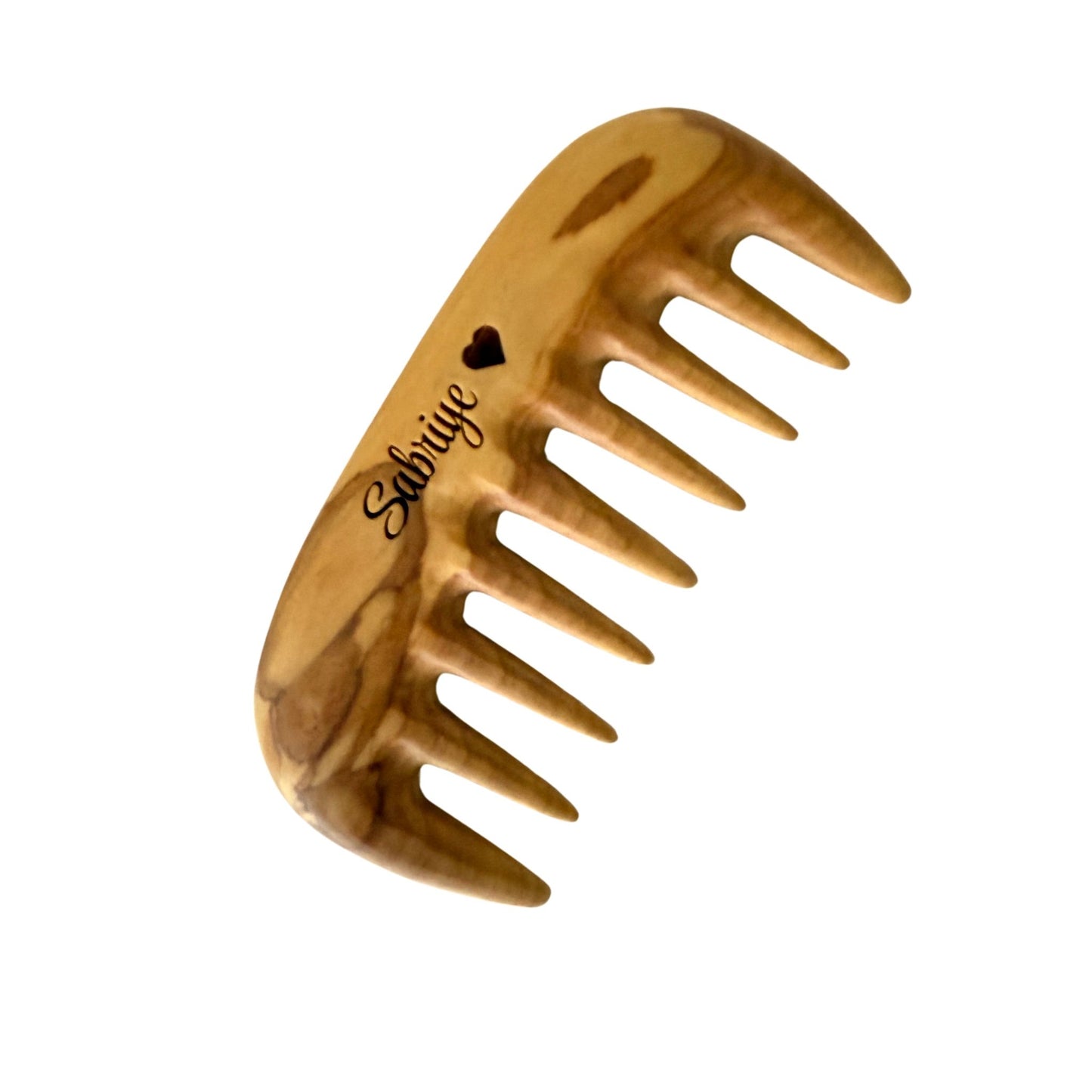 Olive Wood Wide-Tooth Comb – Special design, handmade wooden comb, Natural and Stylish