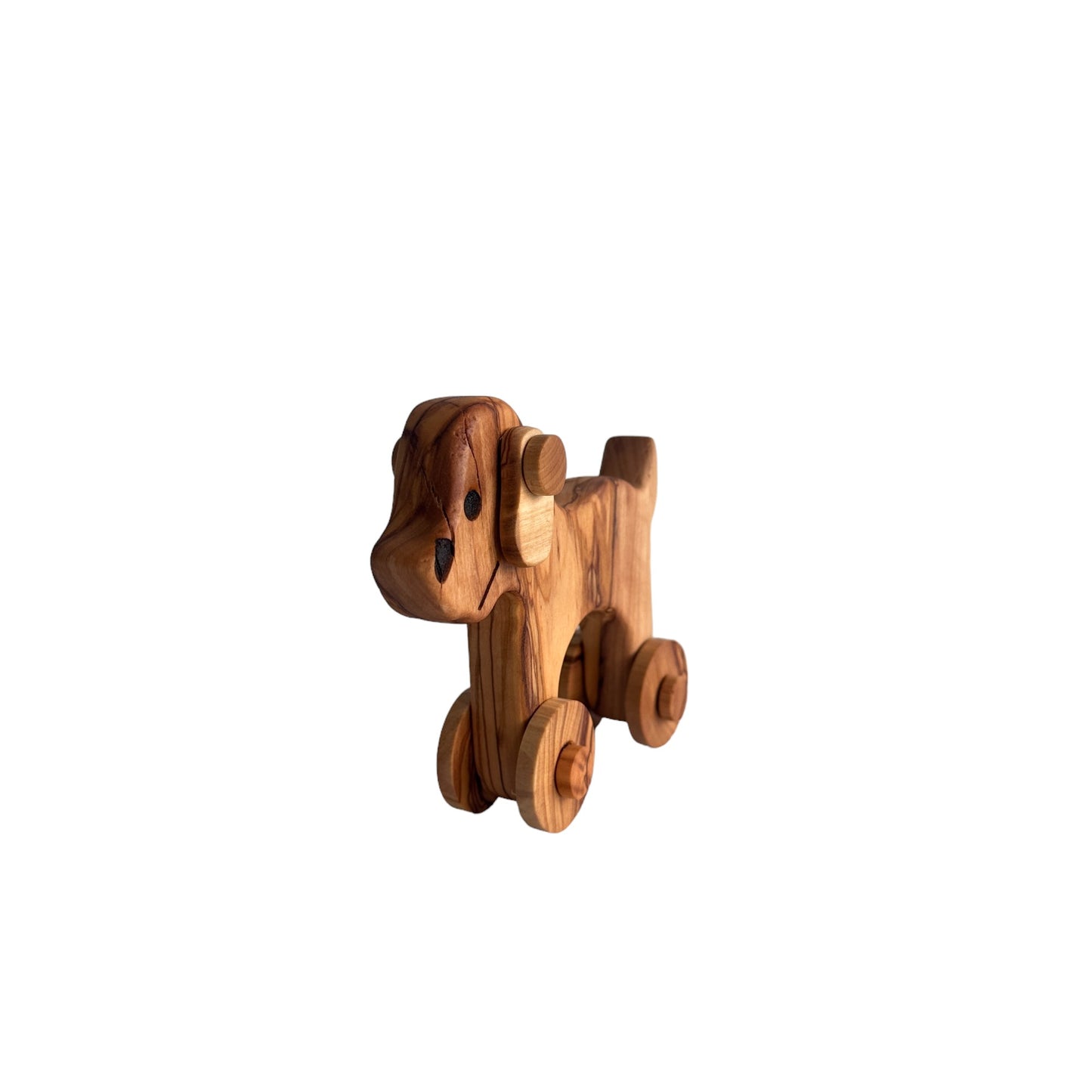 Olive Wood Toy Dog, Wooden Toy, Enviroment Friendly Vegan Toy, Chemical Free Natural Toy Dog, Safe Wooden Toys