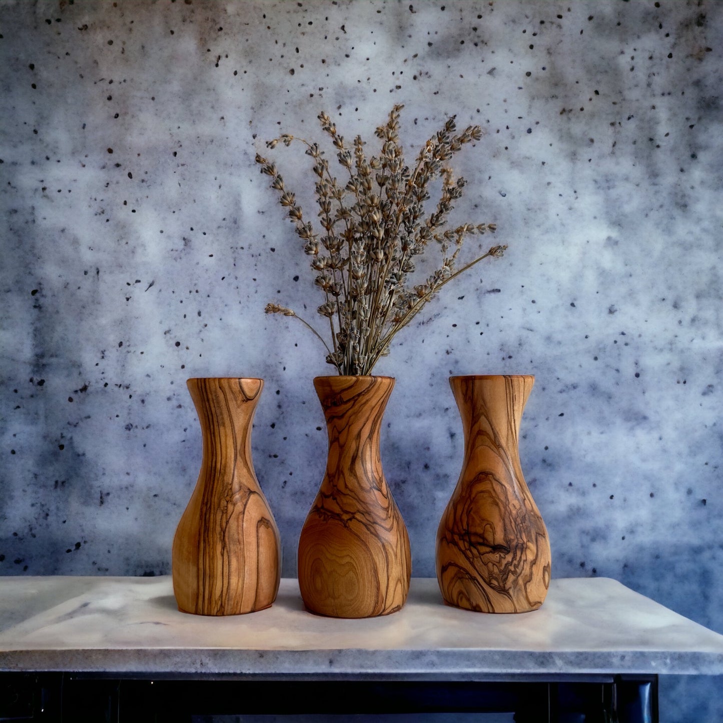 Handcrafted Olive Wood Vase | Natural Elegance for your Home Decor