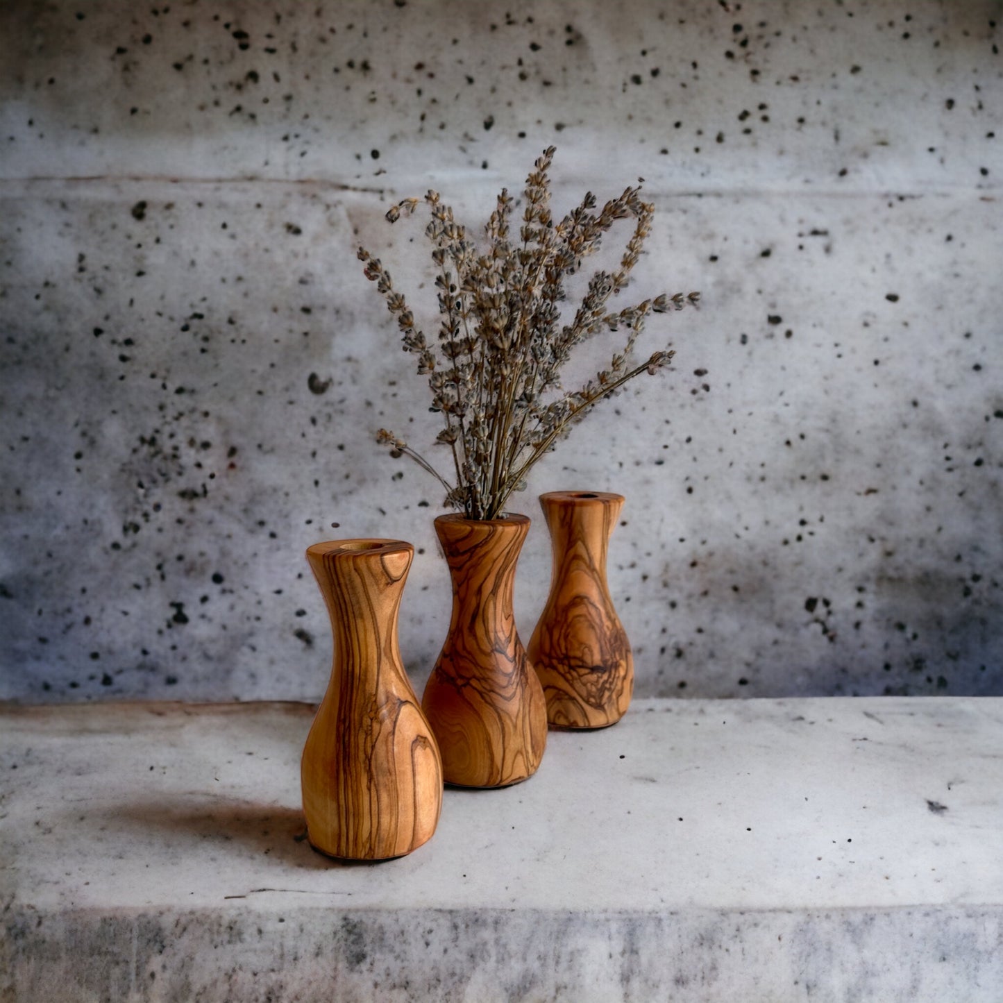 Handcrafted Olive Wood Vase | Natural Elegance for your Home Decor