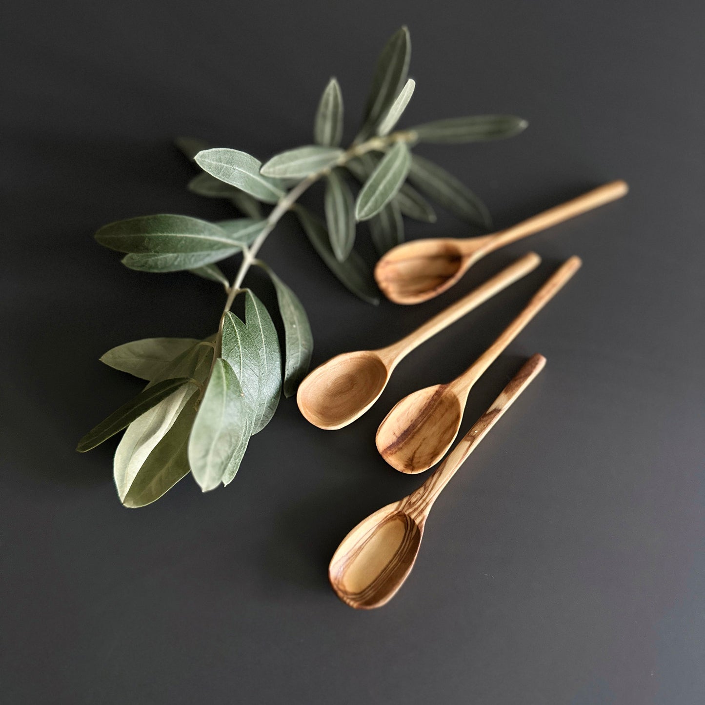 Olive Wood Tea Spoon Set, Olive Wood Coffee Spoon, High Quality Handmade Wooden Tea Spoon 6 pieces