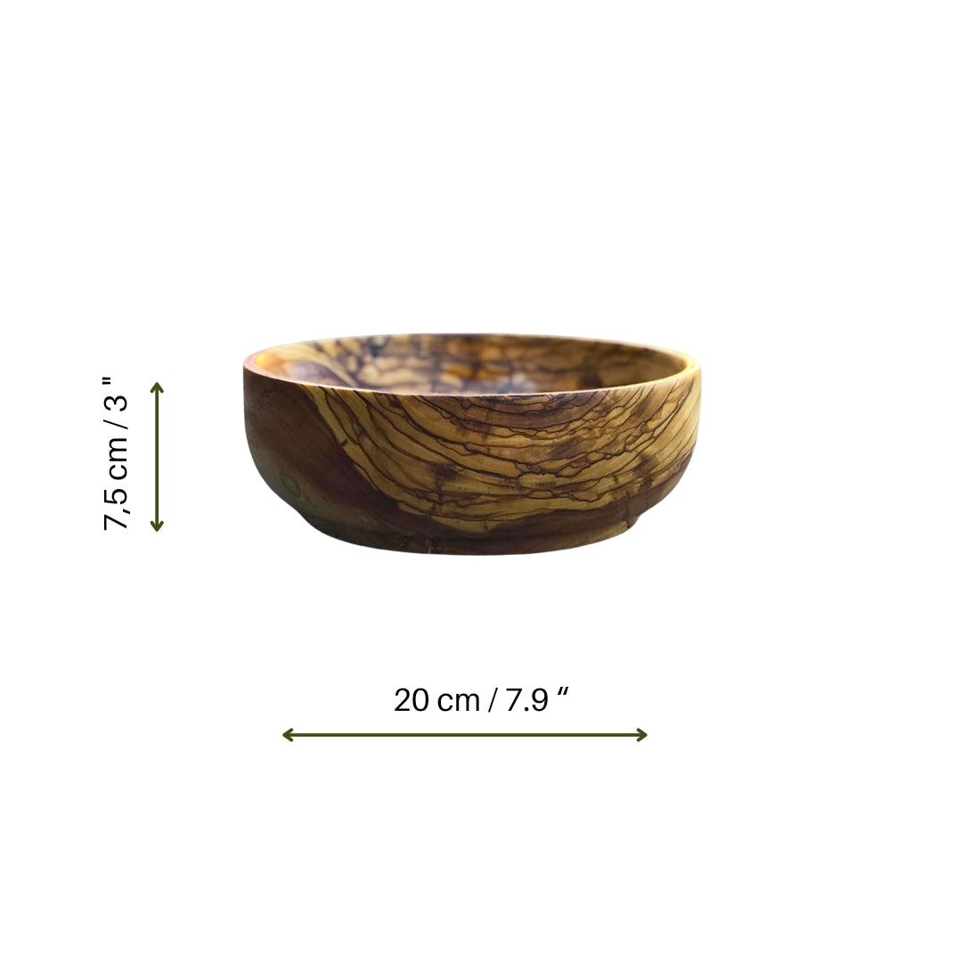 Large Olive Wood Bowl, Wooden Large Bowl for Salad