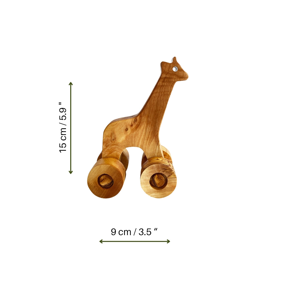 Olive Wood Toy Giraffe, Wooden Toy Giraffe, Enviroment Friendly Toy, Handmade Wooden Toy, Organic Toy, Vegan Toy, Authentic Toy