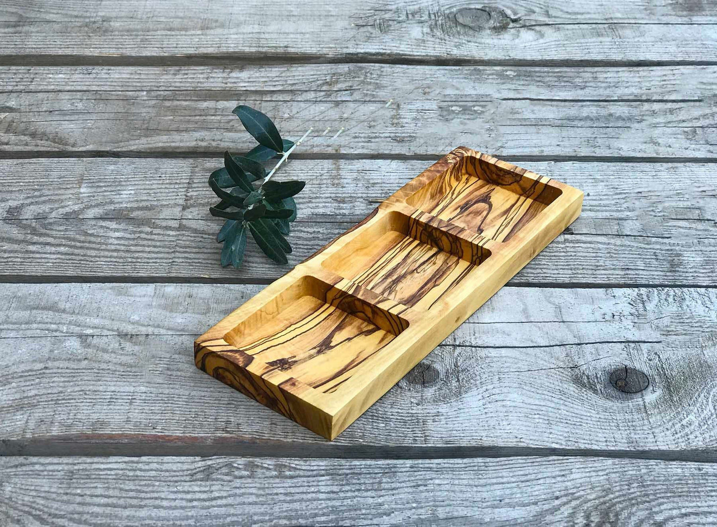 Olive Wood Square Snack Dishes, Wooden Snack Dishes