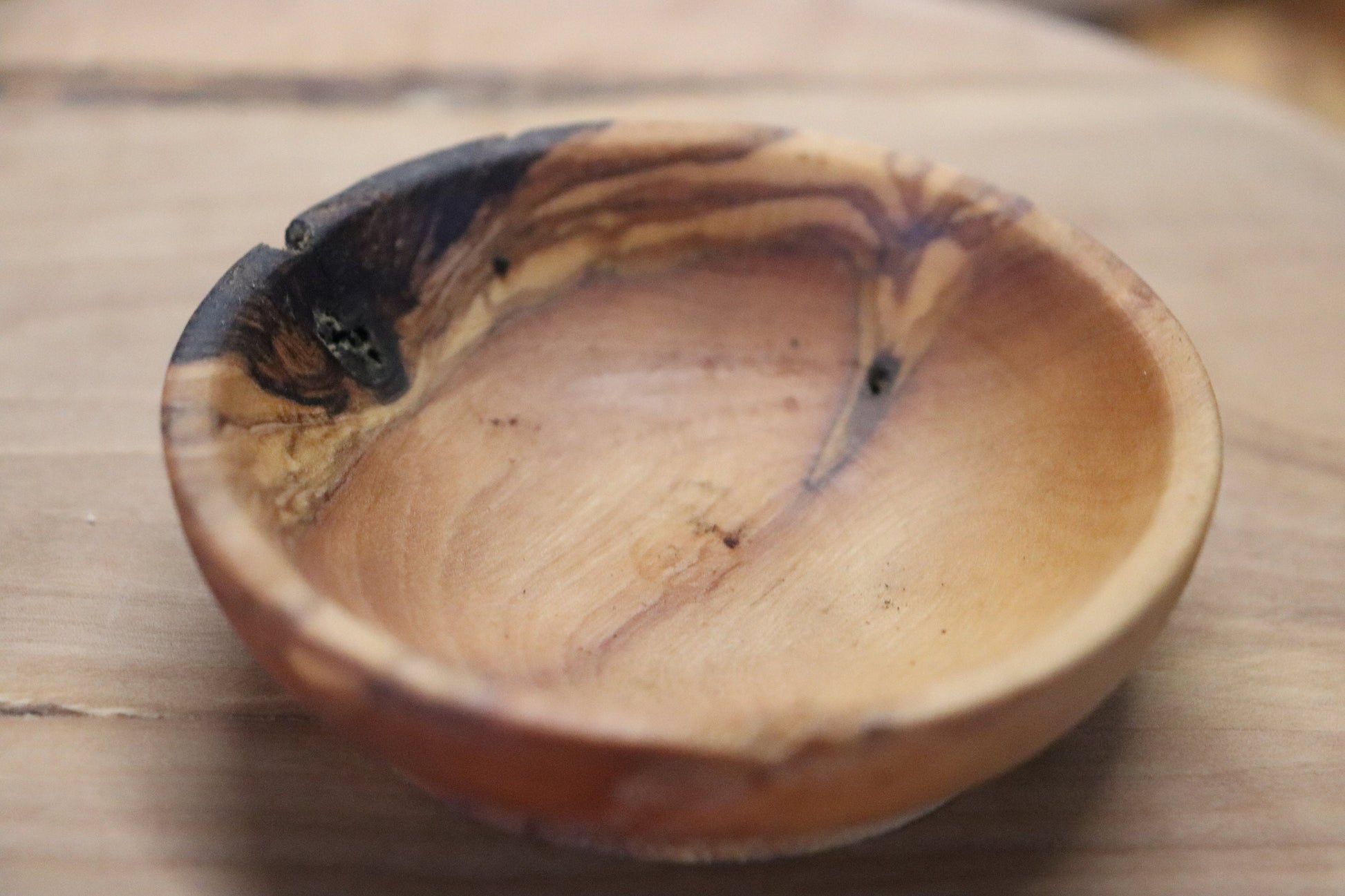 Single Deformed Small Plate, Deformed Olive Wood Mini Bowls, Rustic Tiny Dishes, Small Dipping Bowls