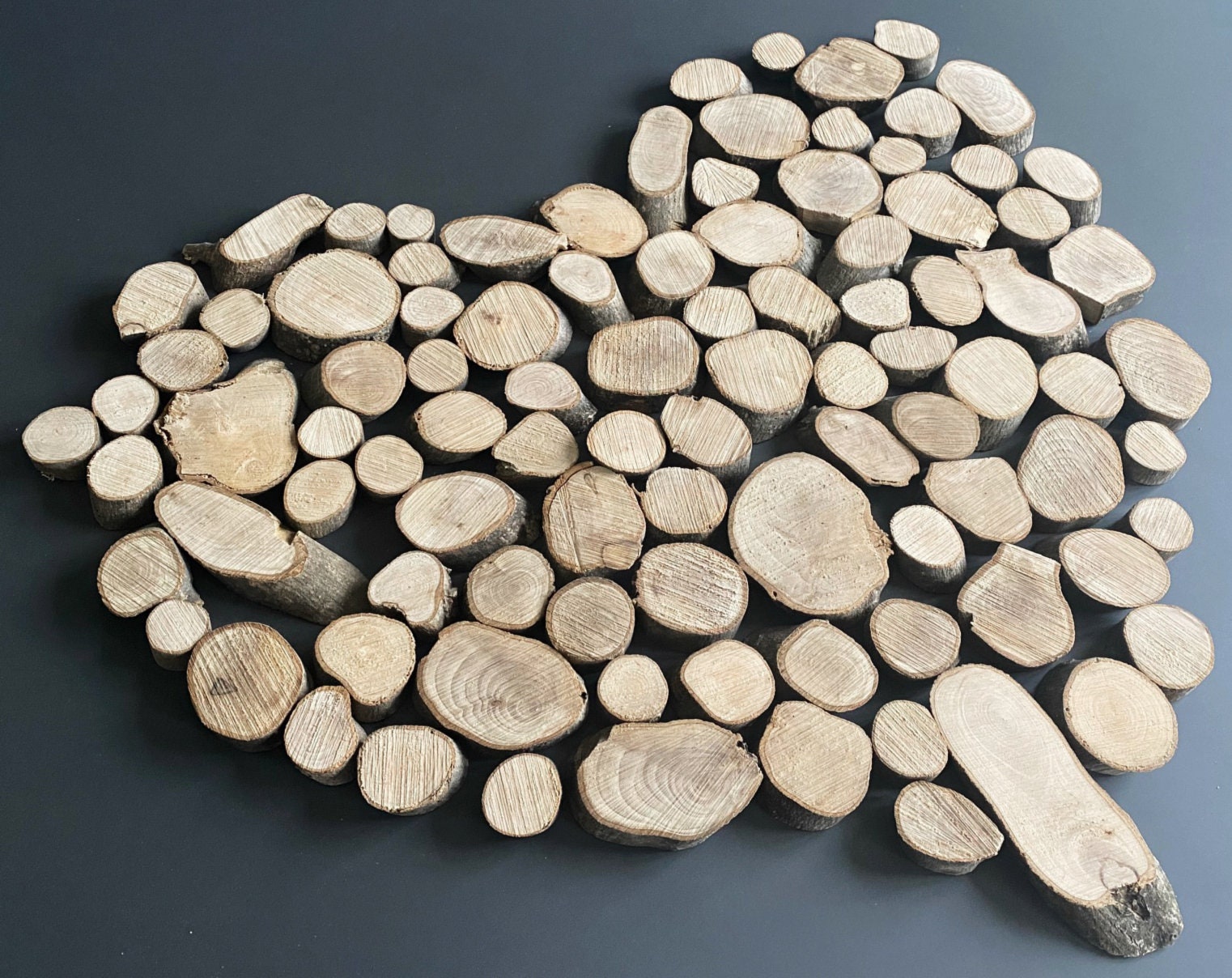 100-piece Small Olive Wood Slices for Epoxy Projects