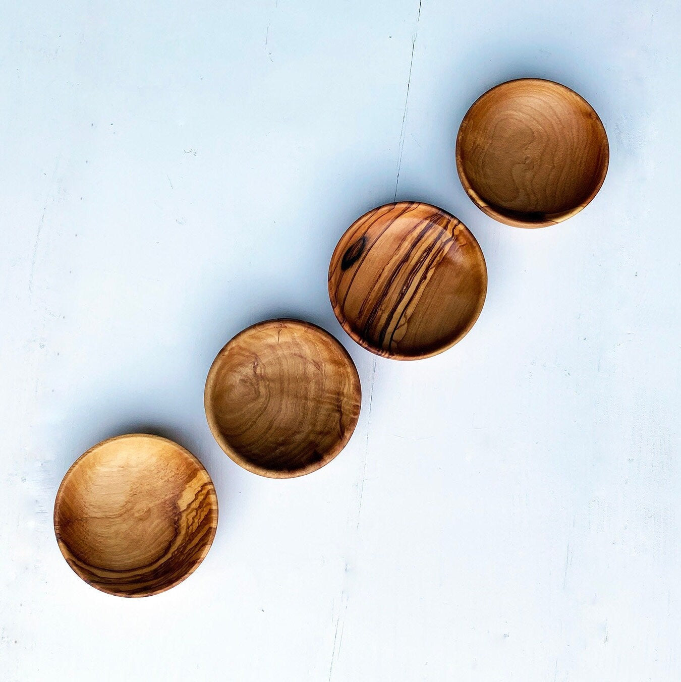 Olive Wood Sauce Bowls in Bulk, Olive Wood Mini Bowl