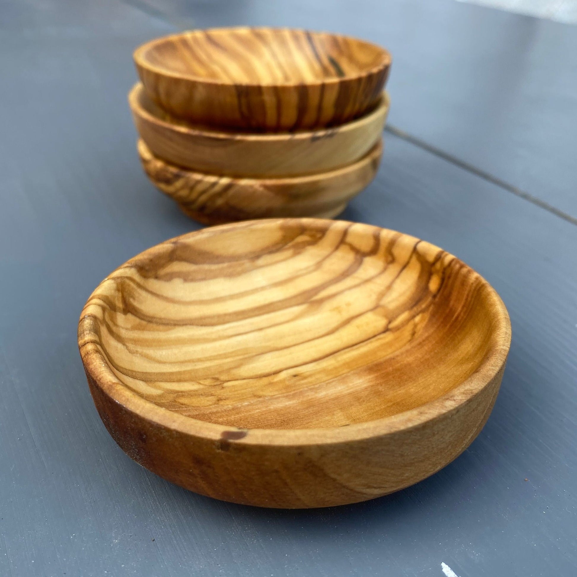 Olive Wood Sauce Bowls in Bulk, Olive Wood Mini Bowl