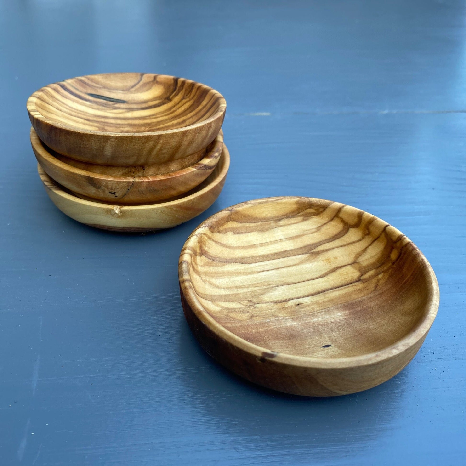 Olive Wood Sauce Bowls in Bulk, Olive Wood Mini Bowl