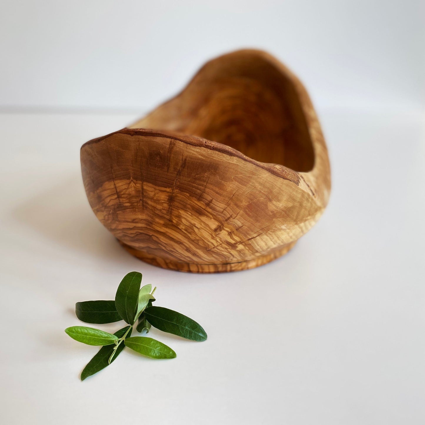 Large Olive Wood Live Edge Bowl, Rustic Olive Wood Bowl