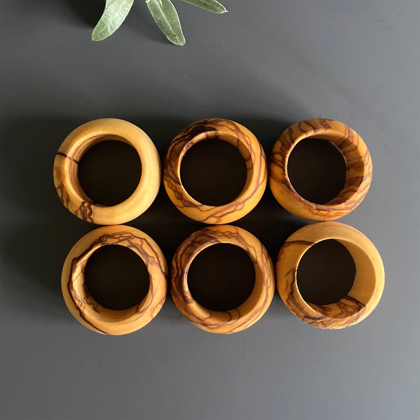 Olive Wood Napkin Ring, Wooden Napkin Ring, Handmade Napkin Ring Set