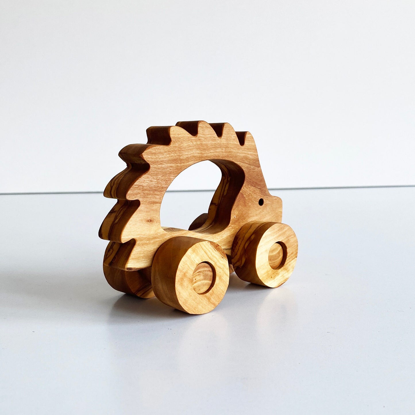 Olive Wood Toy Hedgehog, Wooden Toy Hedgehog