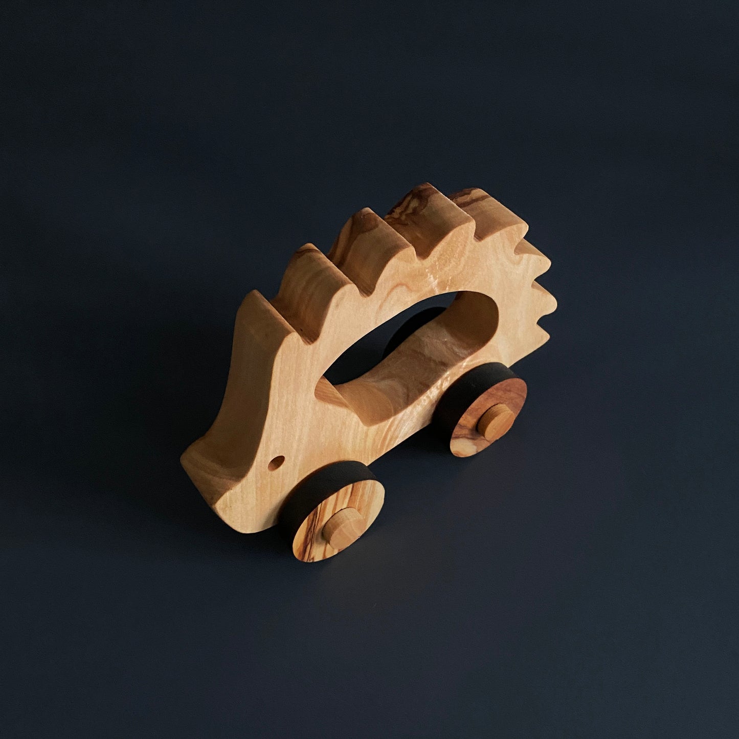 Olive Wood Toy Hedgehog, Wooden Toy Hedgehog