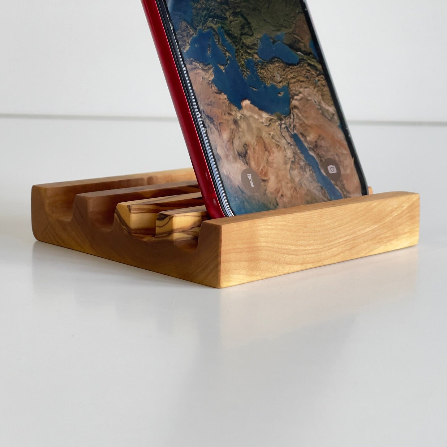 Handmade Olive Wood Desktop Set - Personalized 7-piece desktop set -Valentine's Day Gift For Him