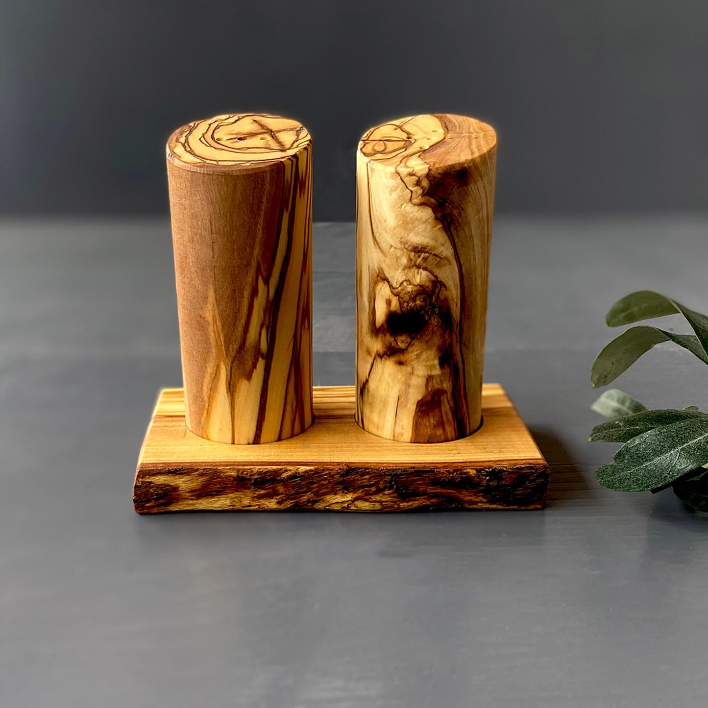 Olive Wood Salt and Pepper Shaker with Napkin Holder, Authentic Wooden Table Set, Natural Wooden Salt shaker, Wooden salt and pepper shaker