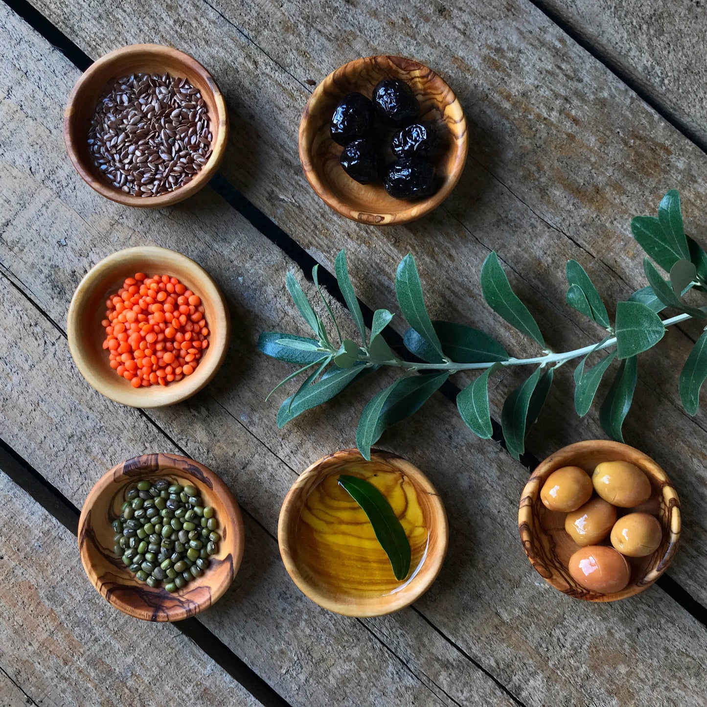 Olive Wood Sauce Bowls in Bulk, Olive Wood Mini Bowl