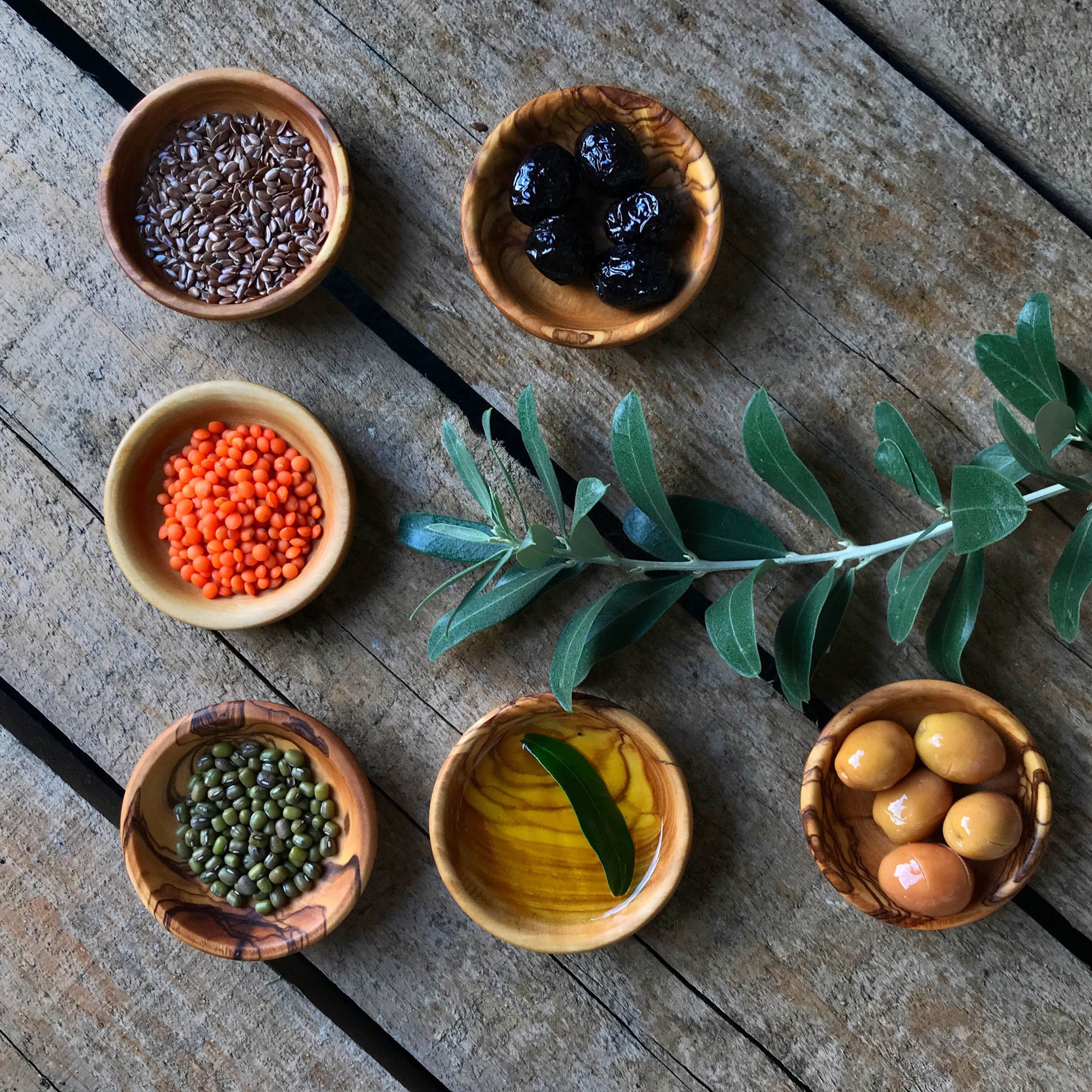 Olive Wood Sauce Bowls in Bulk, Olive Wood Mini Bowl