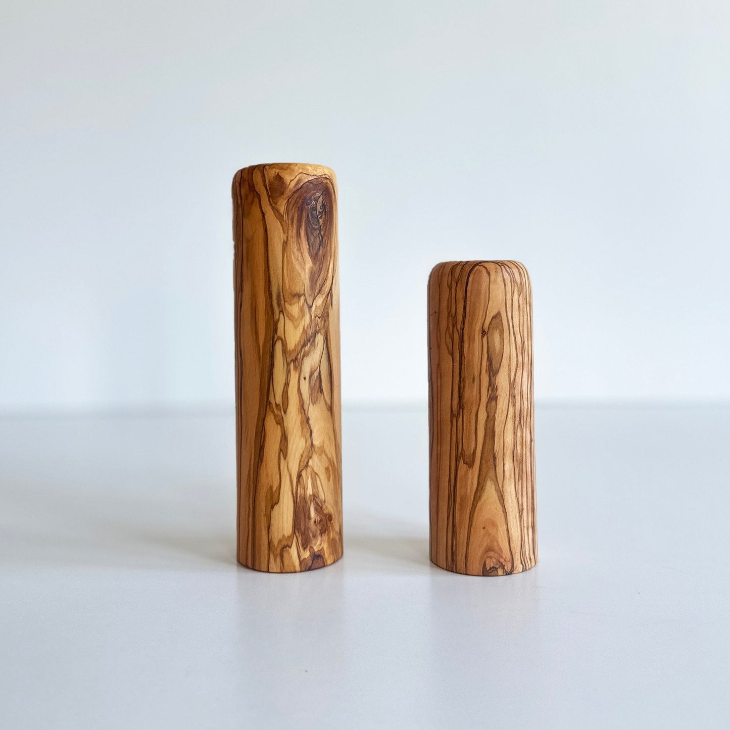 Olive Wood Minimalist Vase Set, Olive Wood Vases