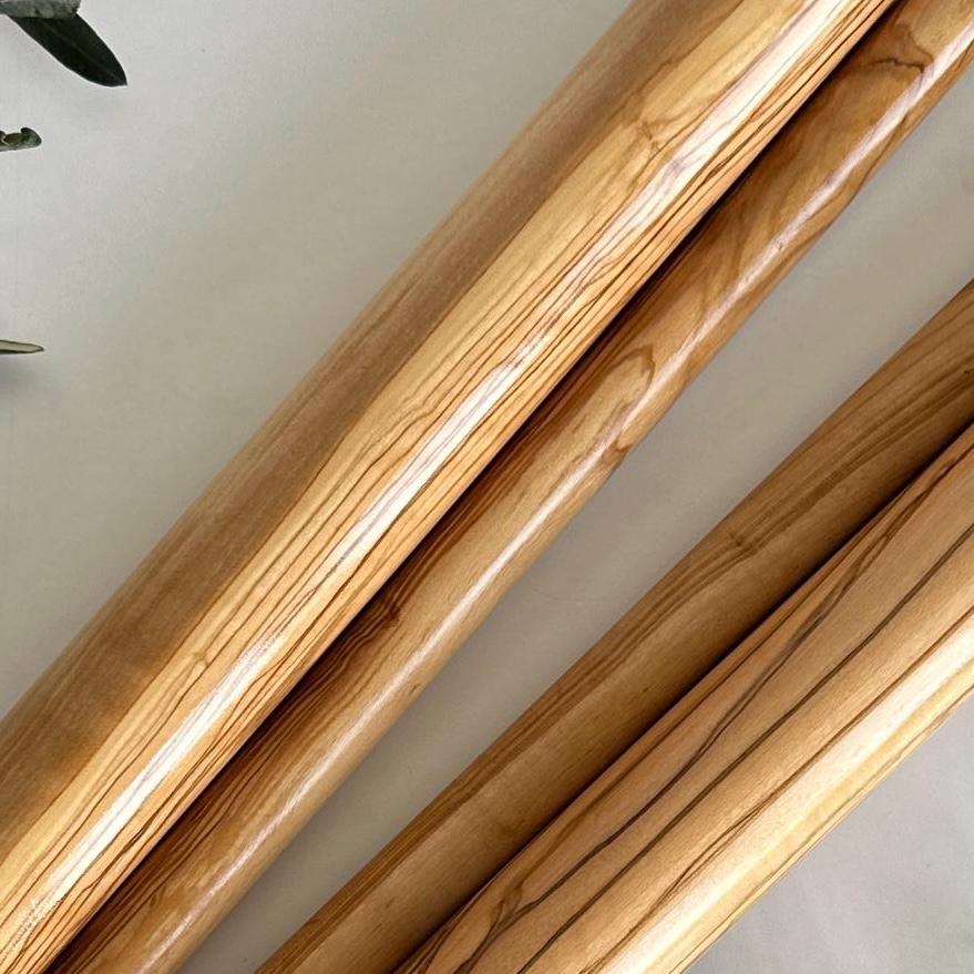 Handcrafted Olive Wood Mattarello - Handmade Rolling Pin - Unique Kitchen Utensil