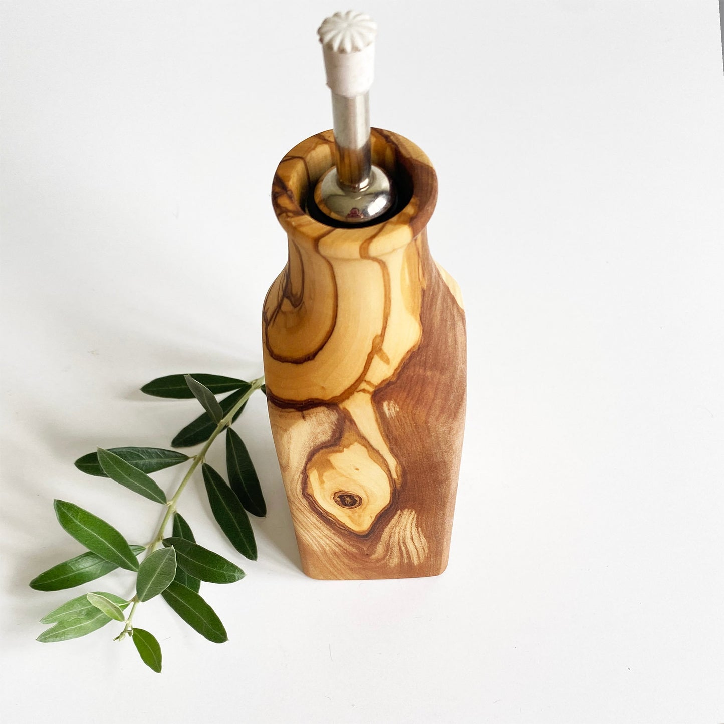 Olive Wood Oil Bottle, Olive Wood Oil Dispenser