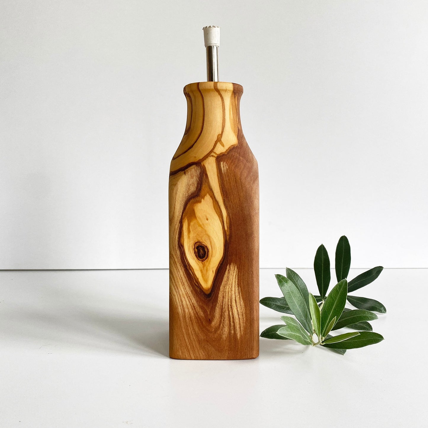 Olive Wood Oil Bottle, Olive Wood Oil Dispenser