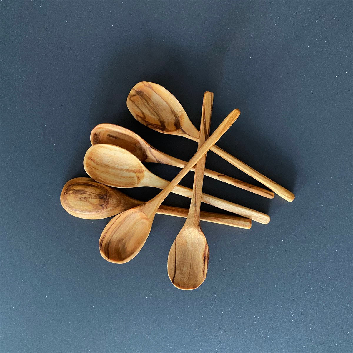 Olive Wood Tea Spoon Set, Olive Wood Coffee Spoon, High Quality Handmade Wooden Tea Spoon 6 pieces